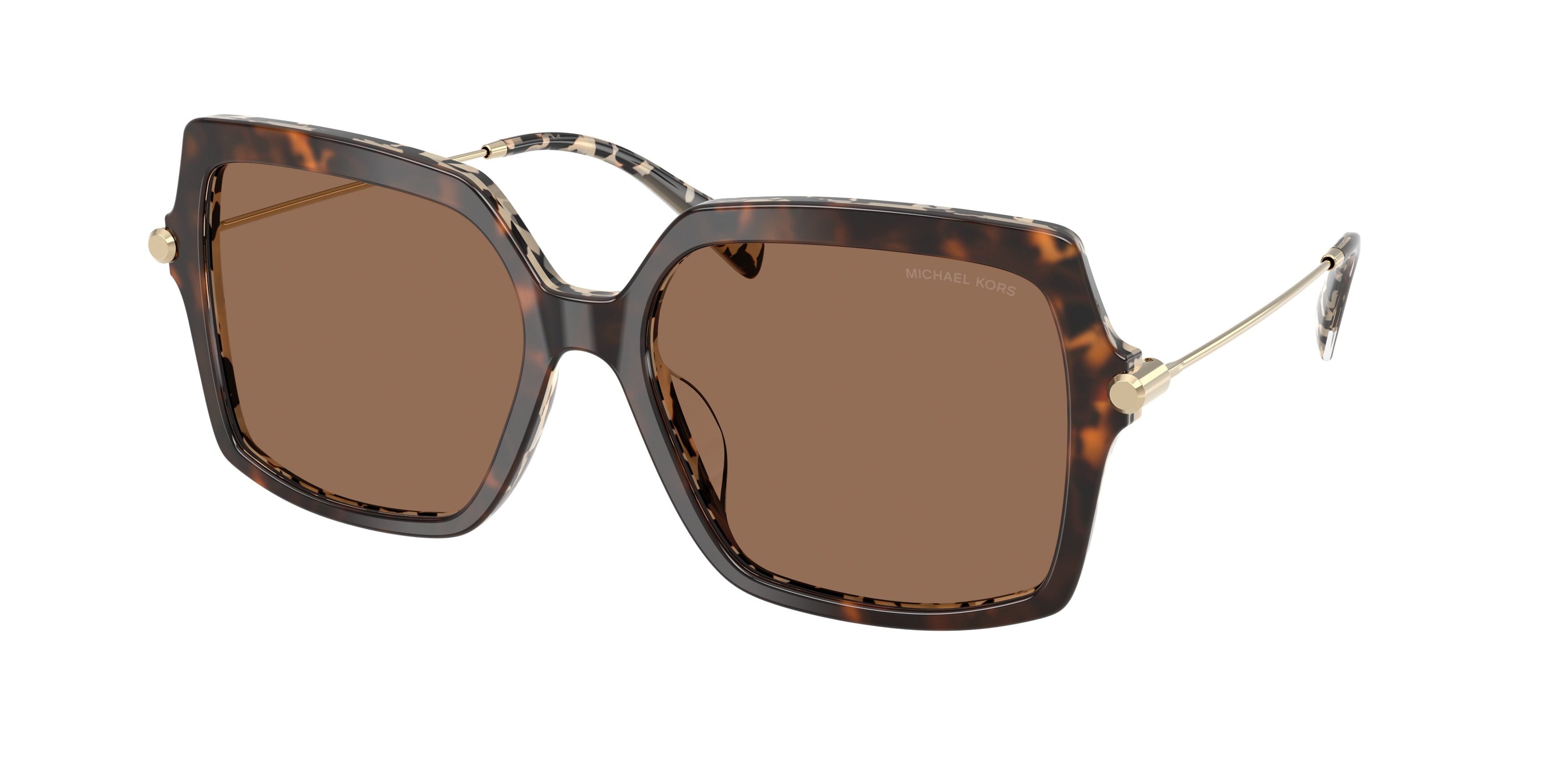 Gafas de Sol Michael Kors Quogue MK2247U Tortuga oscuro/crema y Marrón Sólido