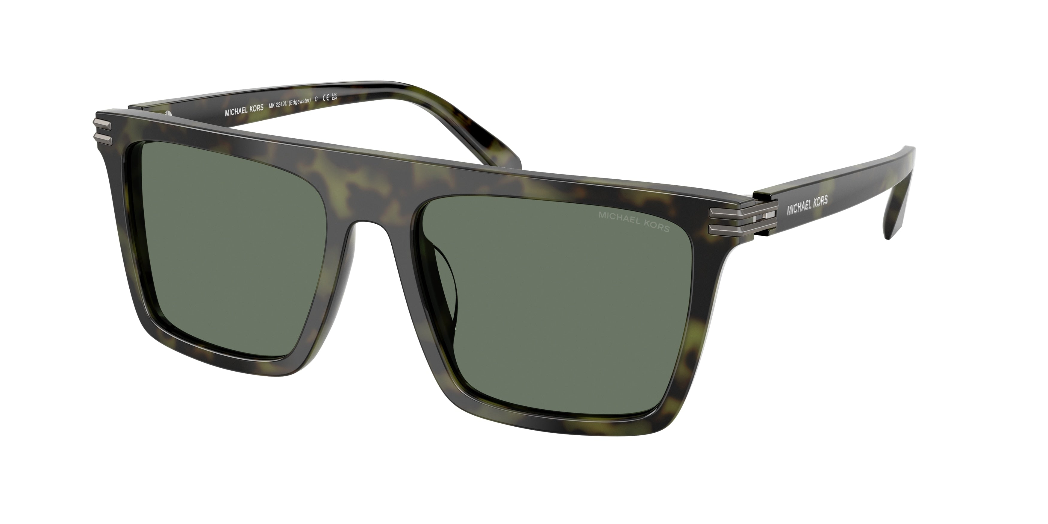 Gafas de Sol Michael Kors Edgewater MK2249U Carey Verde Olivo y Verde Sólido