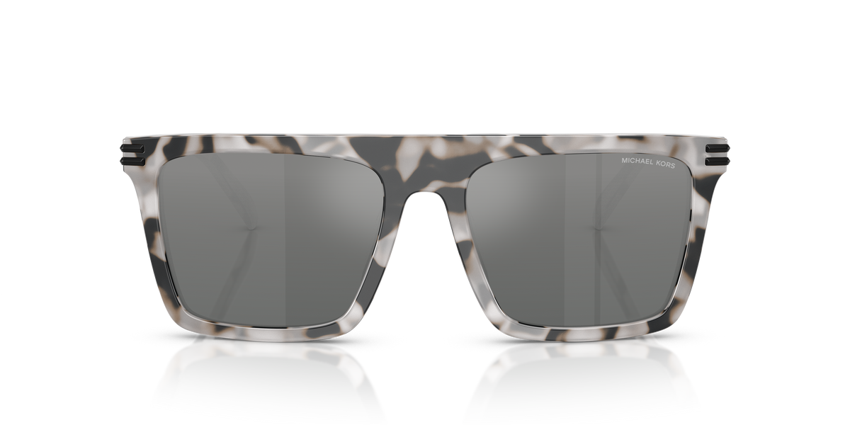 Gafas de Sol Michael Kors Edgewater MK2249U Carey Gris y Plateado Degradé a Verde Espejado