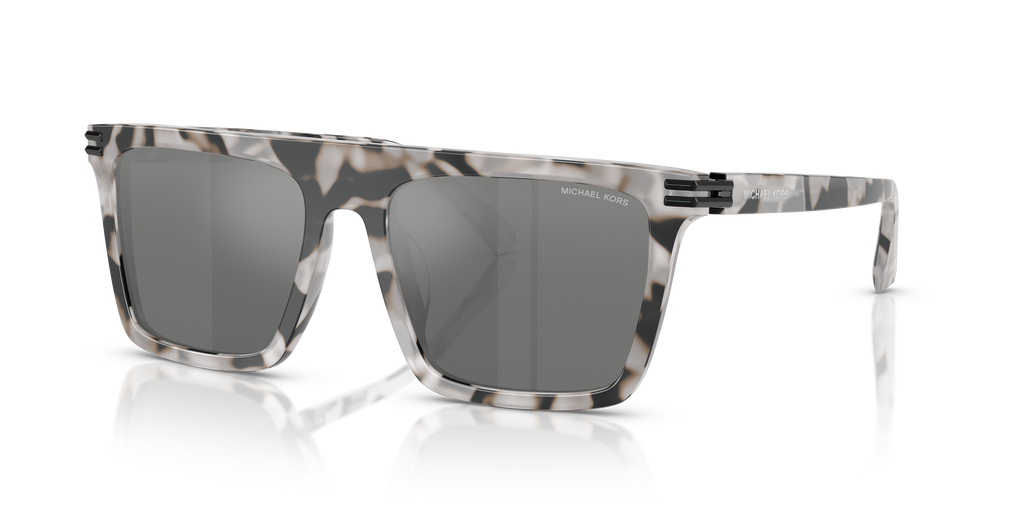 Gafas de Sol Michael Kors Edgewater MK2249U Carey Gris y Plateado Degradé a Verde Espejado
