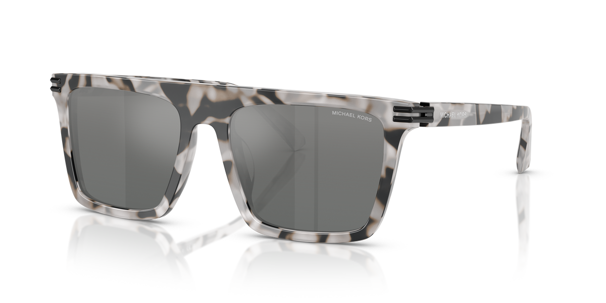 Gafas de Sol Michael Kors Edgewater MK2249U Carey Gris y Plateado Degradé a Verde Espejado