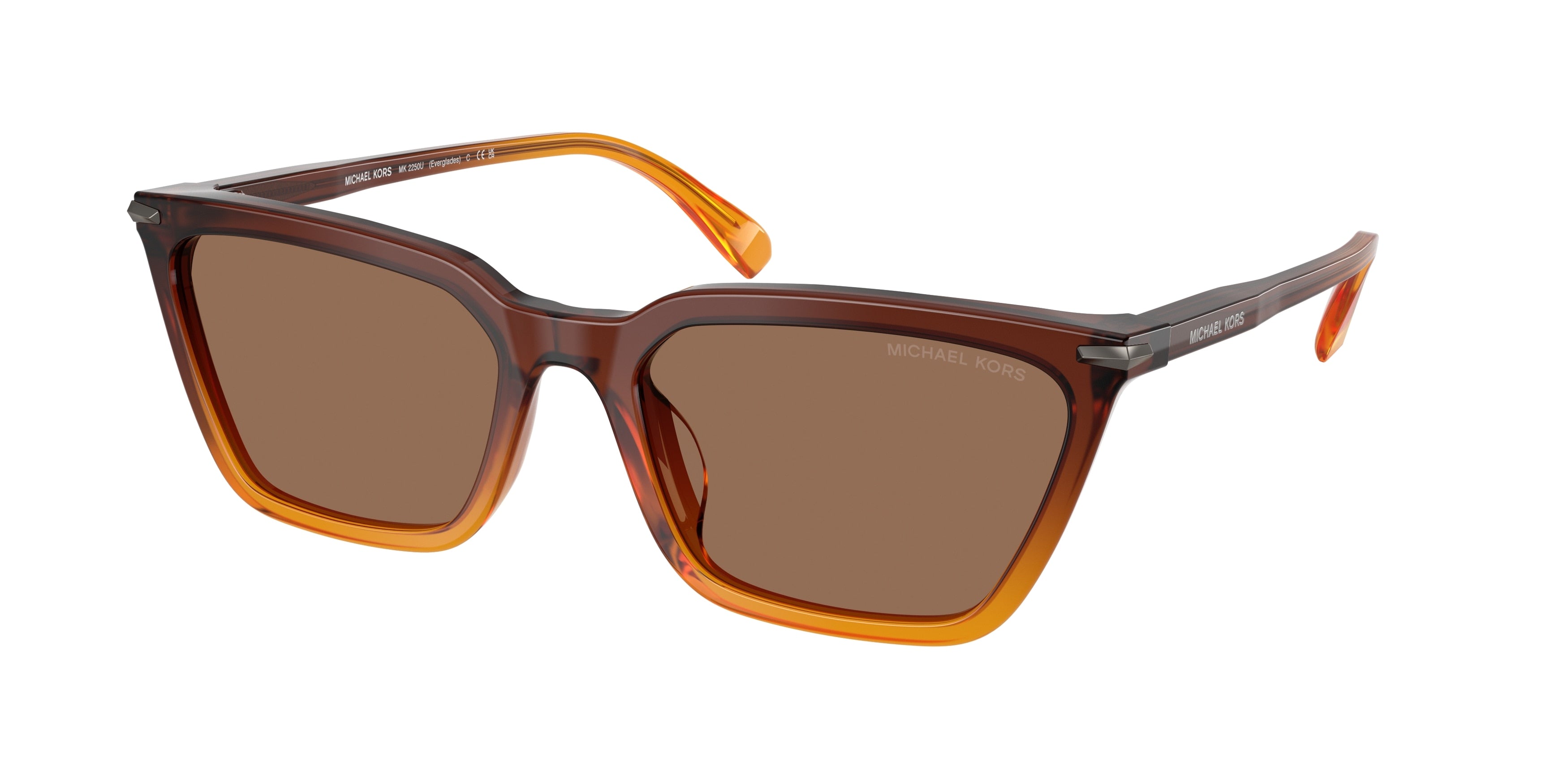 Gafas de Sol Michael Kors Everglades MK2250U Ámbar Degradé y Marrón Sólido
