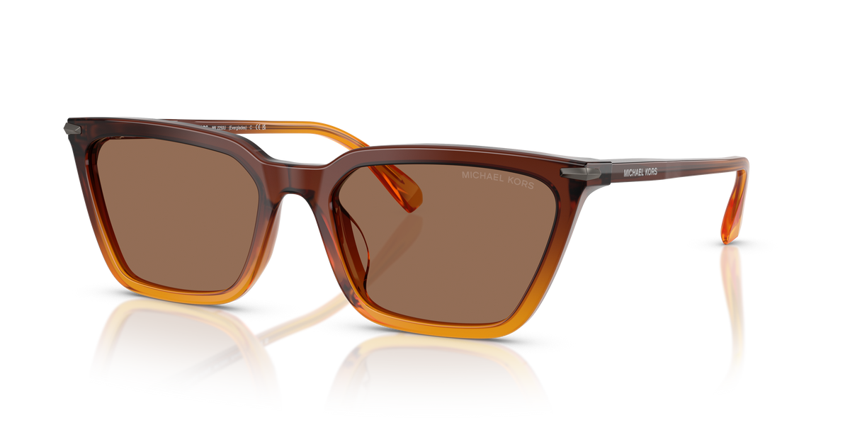 Gafas de Sol Michael Kors Everglades MK2250U Ámbar Degradé y Marrón Sólido