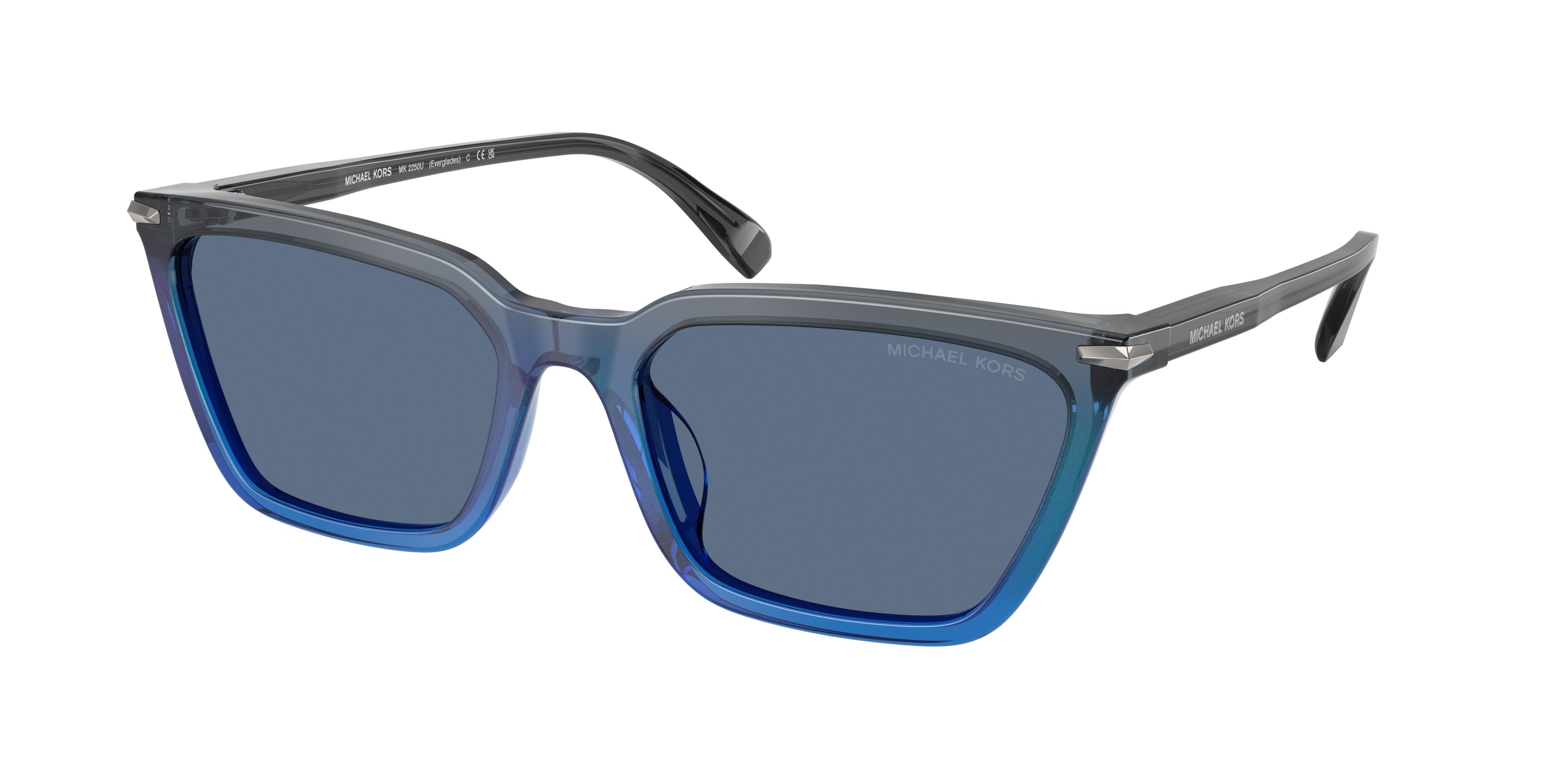 Gafas de Sol Michael Kors Everglades MK2250U Gris Degradé y Azul Sólido