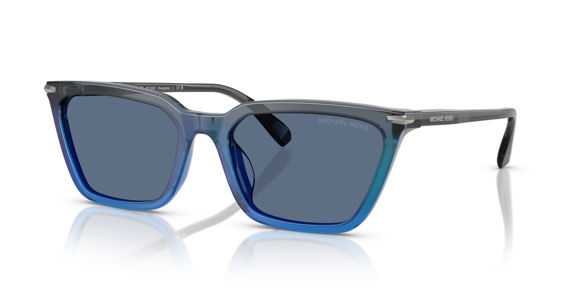 Gafas de Sol Michael Kors Everglades MK2250U Gris Degradé y Azul Sólido