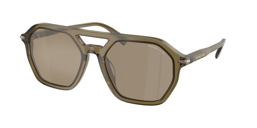 Gafas de Sol Michael Kors Jackson Hole MK2251U Verde Olivo Traslúcido y Olive Mirror