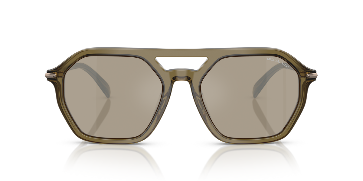 Gafas de Sol Michael Kors Jackson Hole MK2251U Verde Olivo Traslúcido y Olive Mirror