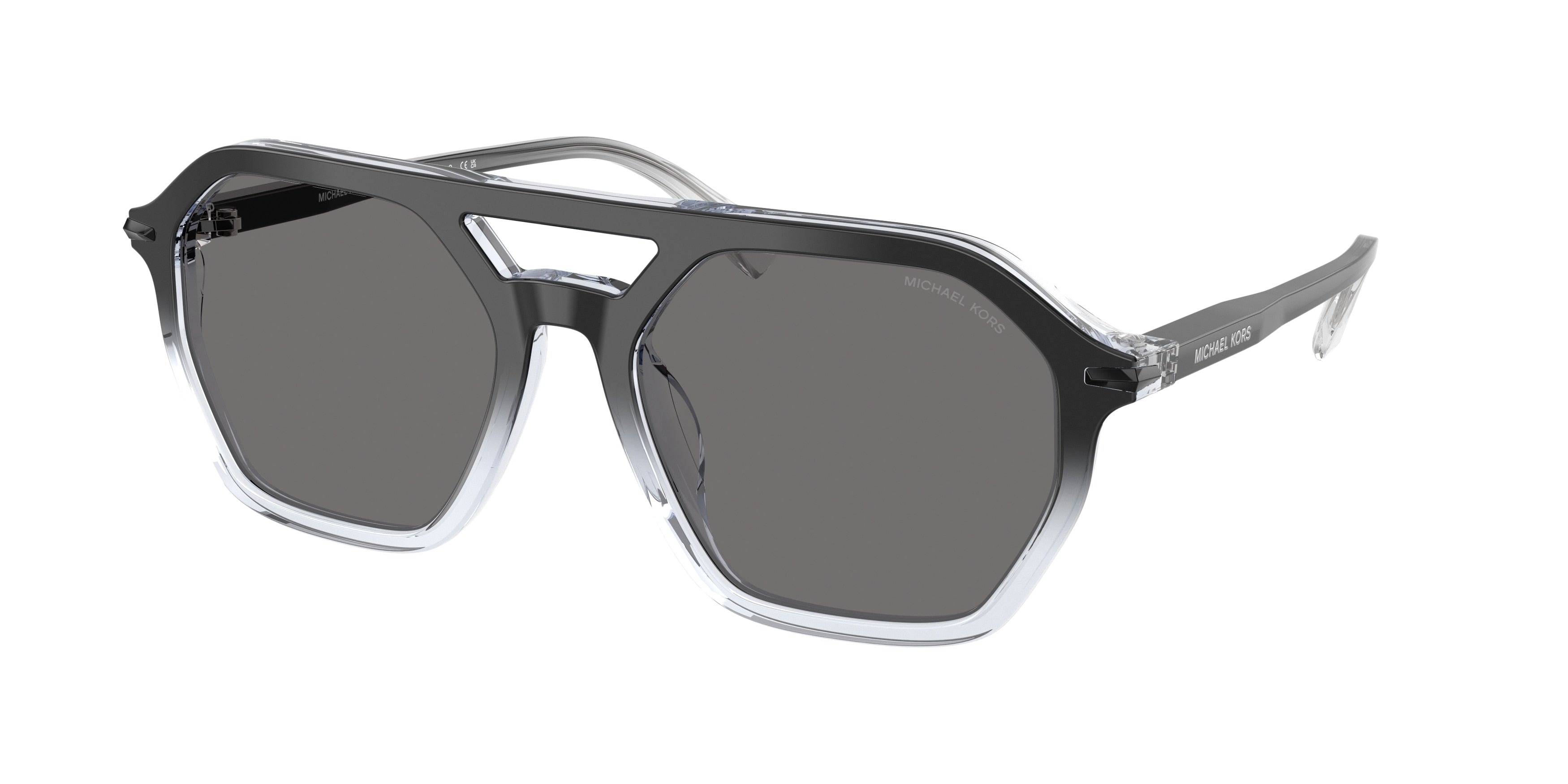 Gafas de Sol Michael Kors Jackson Hole MK2251U Degradé Negro a Transparente y Gris Oscuro Sólido Polarizado
