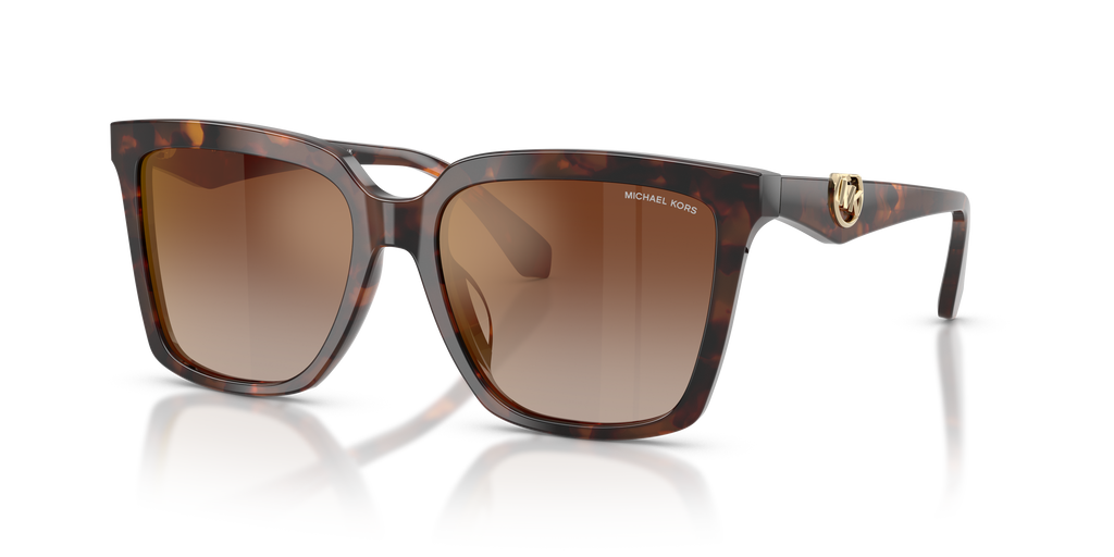 Gafas de Sol Michael Kors Menaggio MK2256U Luggage Tortoise y Marrón a Rojo Espejado Degradé