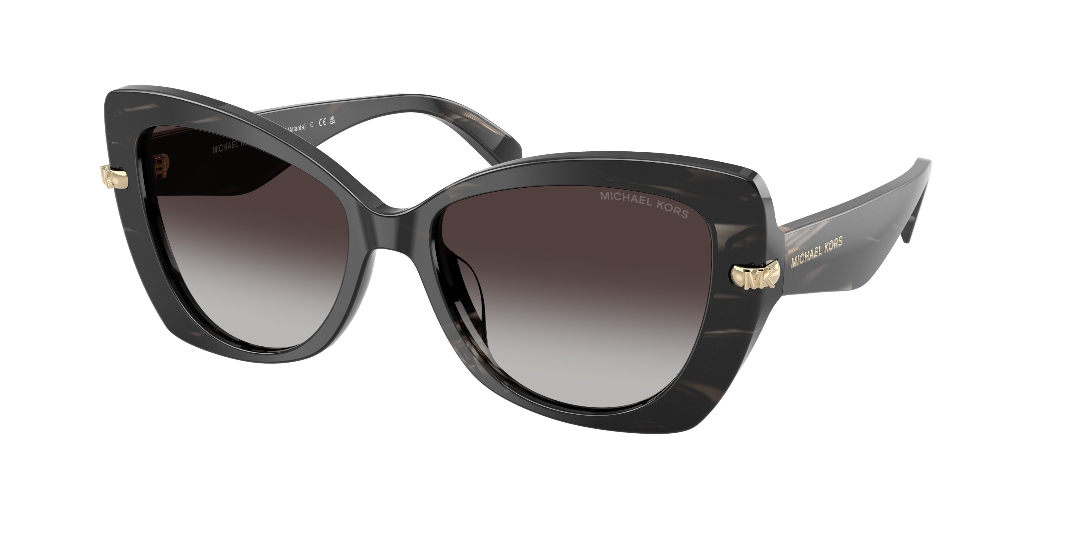 Gafas de Sol Michael Kors Atlanta MK2258U Cuerno Negro y Gris Claro Degradé