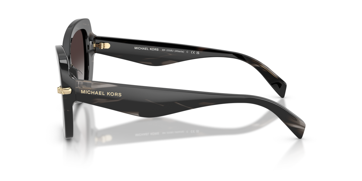 Gafas de Sol Michael Kors Atlanta MK2258U Cuerno Negro y Gris Claro Degradé
