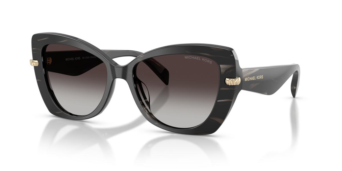 Gafas de Sol Michael Kors Atlanta MK2258U Cuerno Negro y Gris Claro Degradé