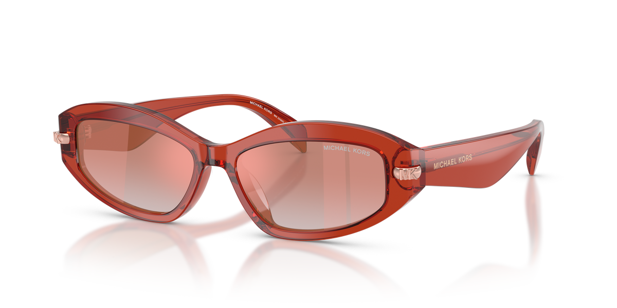 Gafas de Sol Michael Kors Wilmington MK2260D Rosa suave transparente y Rosa Degradé, Rosa Espejado y Rosa