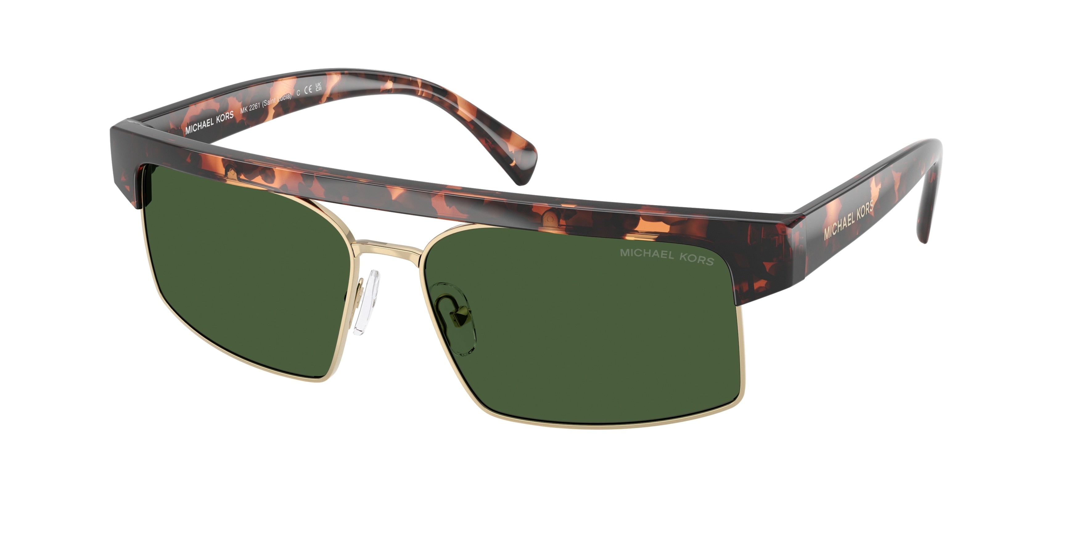 Gafas de Sol Michael Kors Saint Lucia MK2261 Carey Oscuro y Verde
