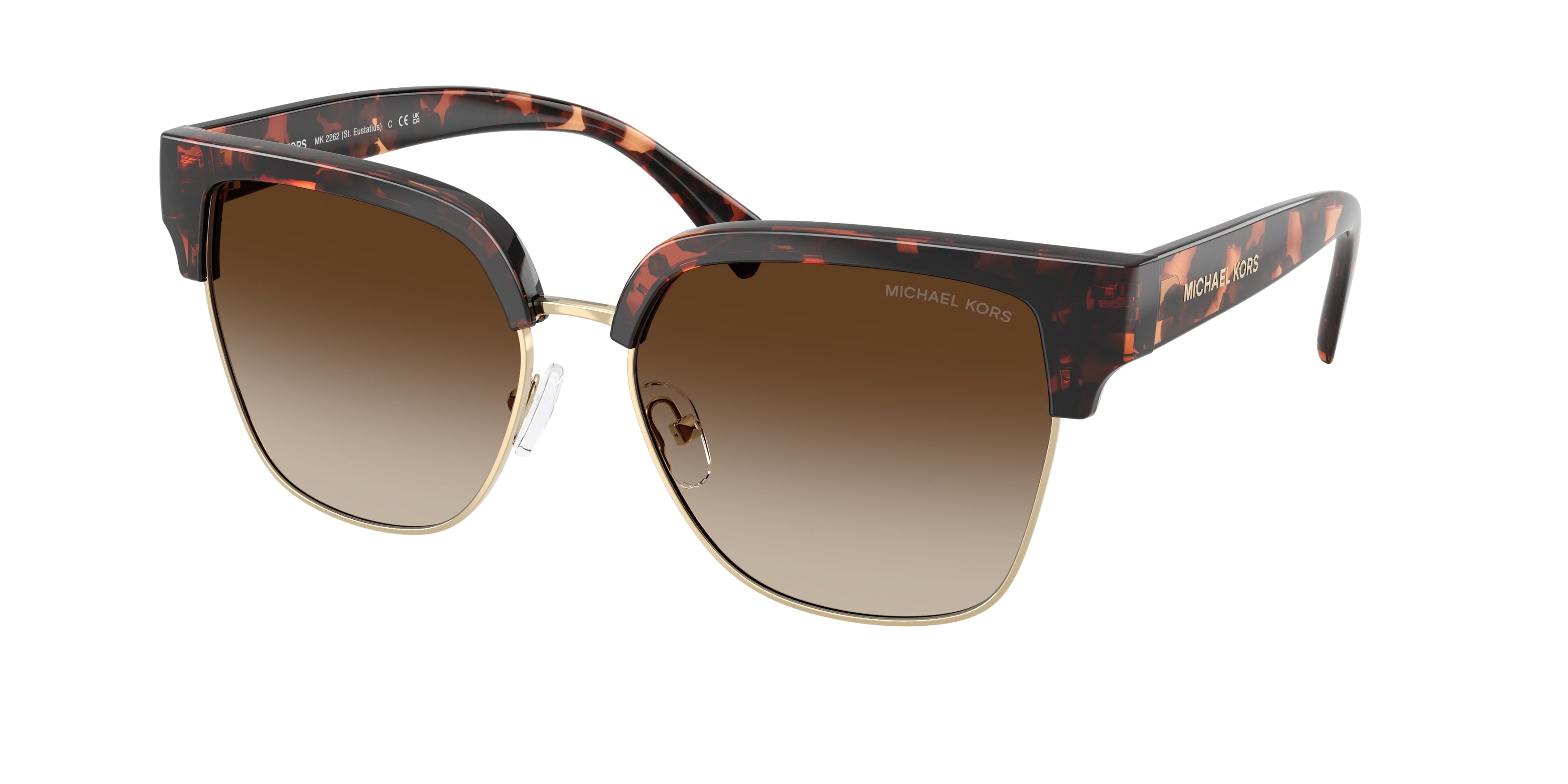 Gafas de Sol Michael Kors St. Eustatius MK2262 Carey Oscuro y Humo Degradé
