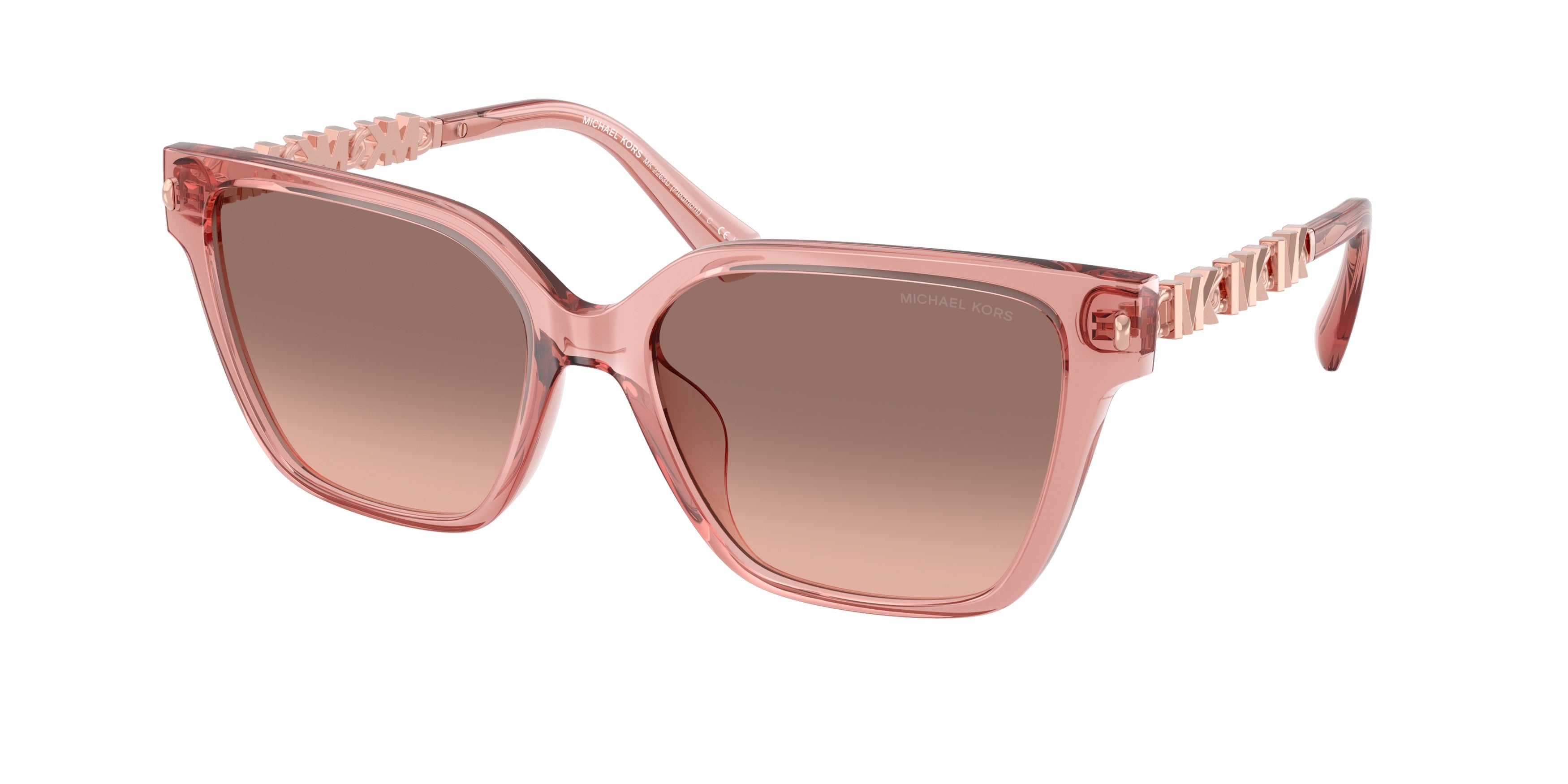 Gafas de Sol Michael Kors Piedmont MK2263U Rosa Traslúcido y Rosa Degradé a Marrón Oscuro