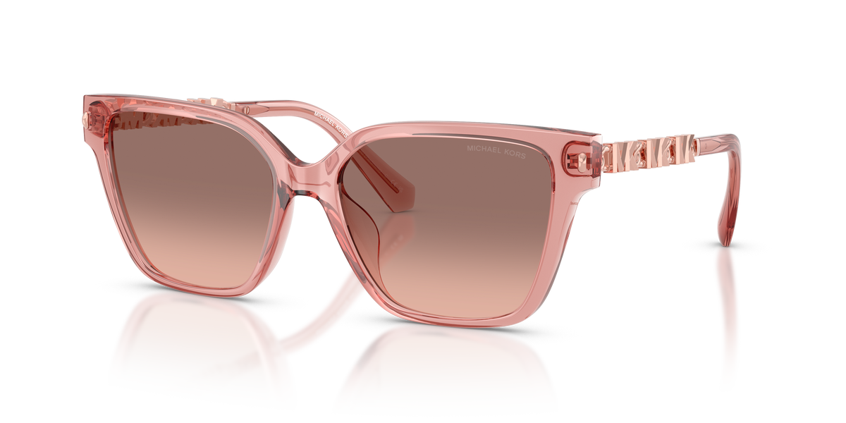 Gafas de Sol Michael Kors Piedmont MK2263U Rosa Traslúcido y Rosa Degradé a Marrón Oscuro