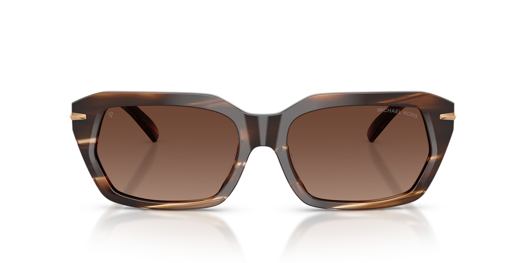 Gafas de Sol Michael Kors Lake Tahoe MK2265U Cuerno Marrón y Marrón Sólido Polarizado