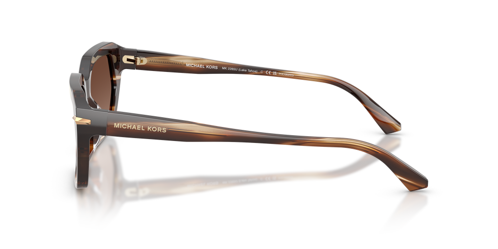 Gafas de Sol Michael Kors Lake Tahoe MK2265U Cuerno Marrón y Marrón Sólido Polarizado
