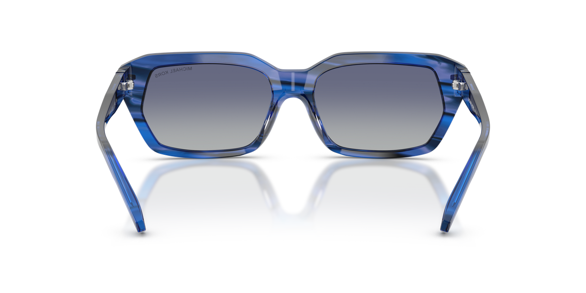 Gafas de Sol Michael Kors Lake Tahoe MK2265U Cuerno Azul y Gris Degradé a Azul Espejado