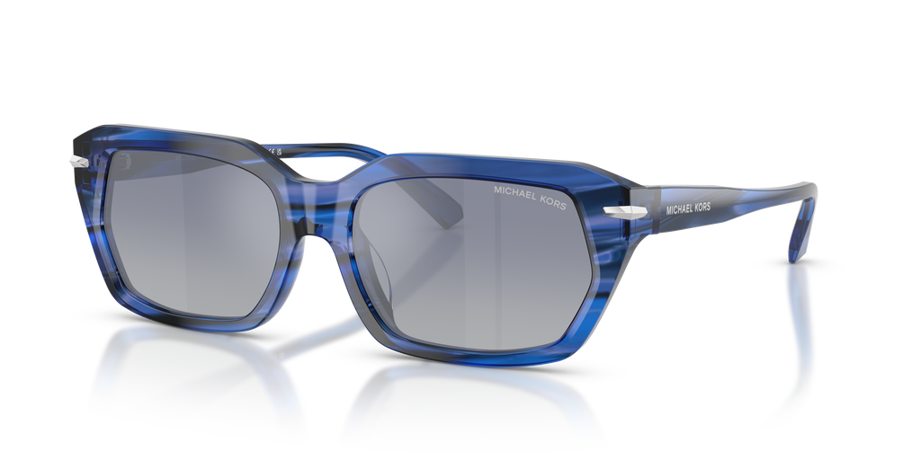 Gafas de Sol Michael Kors Lake Tahoe MK2265U Cuerno Azul y Gris Degradé a Azul Espejado