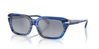 Gafas de Sol Michael Kors Lake Tahoe MK2265U Cuerno Azul y Gris Degradé a Azul Espejado