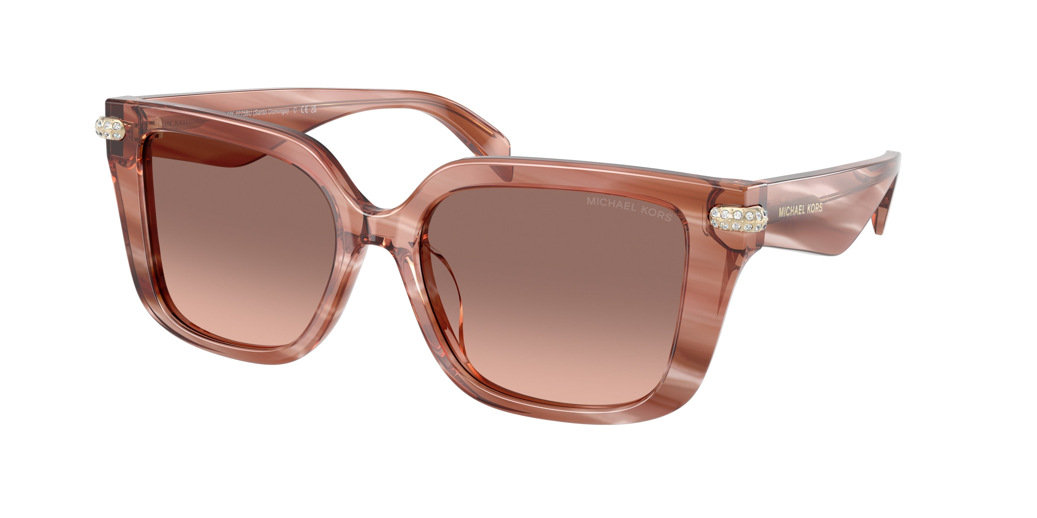 Gafas de Sol Michael Kors Santo Domingo MK2275BU Cuerno Rosa y Marrón y Rosa