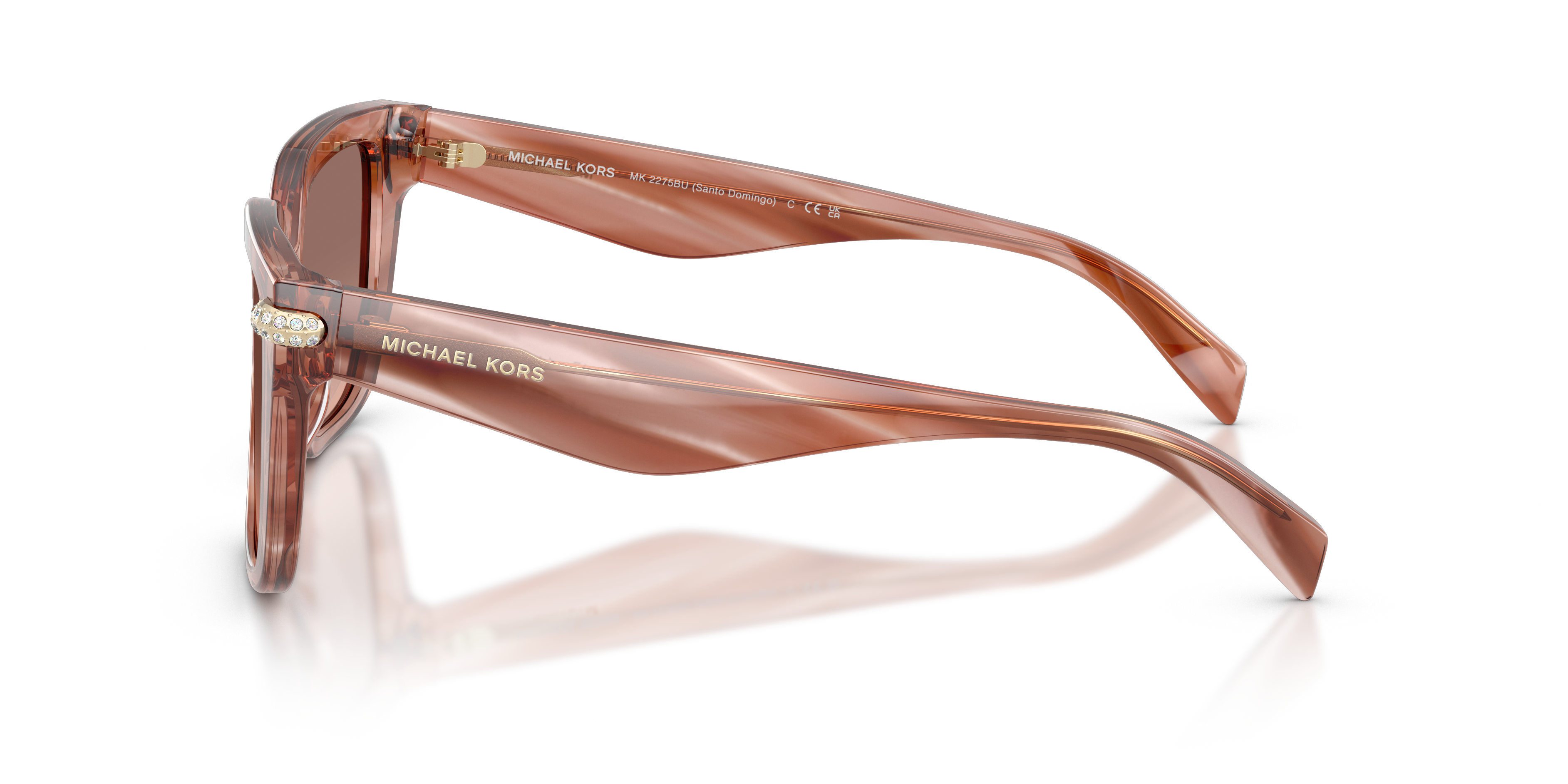 Gafas de Sol Michael Kors Santo Domingo MK2275BU Cuerno Rosa y Marrón y Rosa