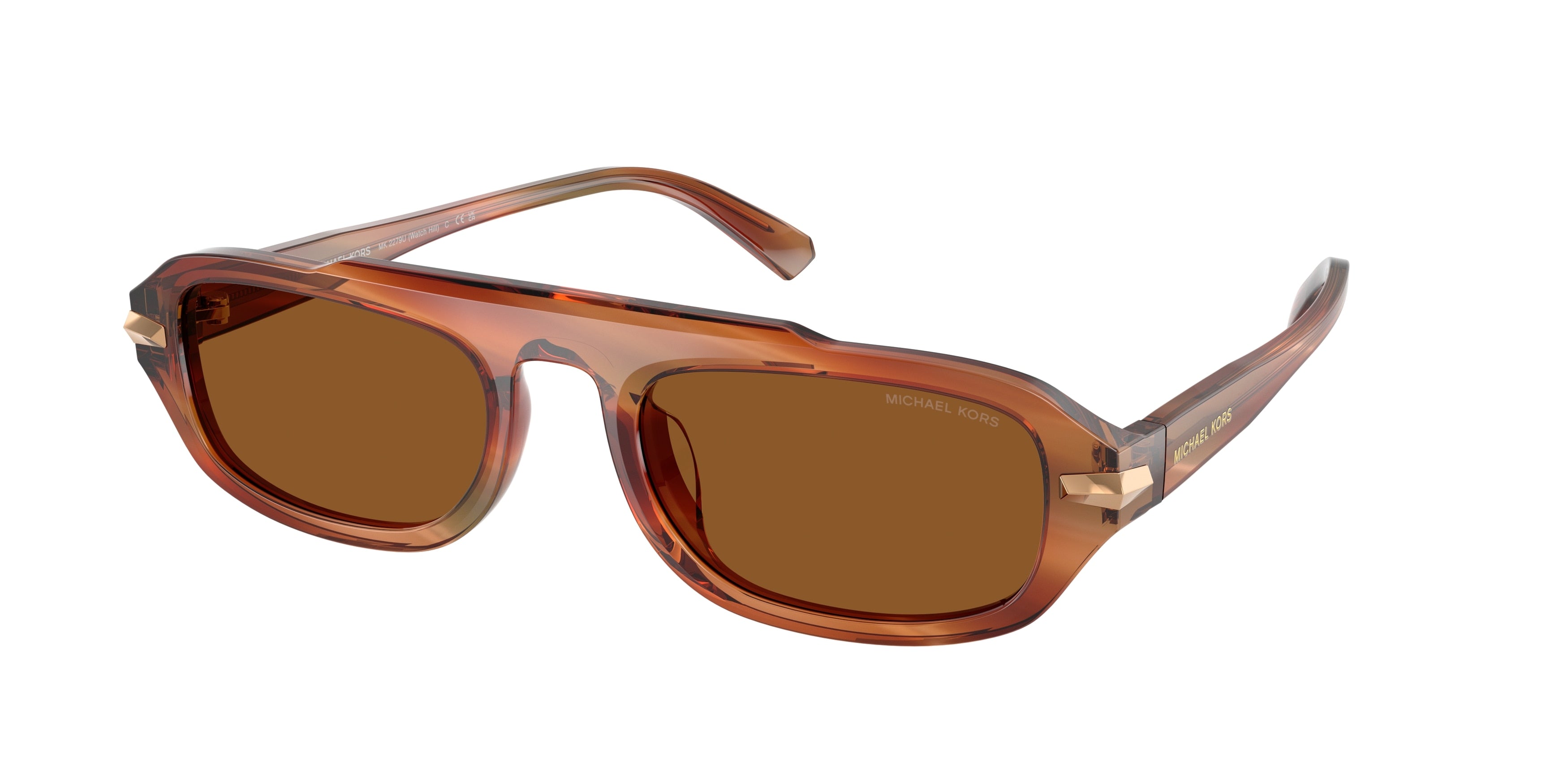 Gafas de Sol Michael Kors Watch Hill MK2279U Cuerno Marrón y Ámbar