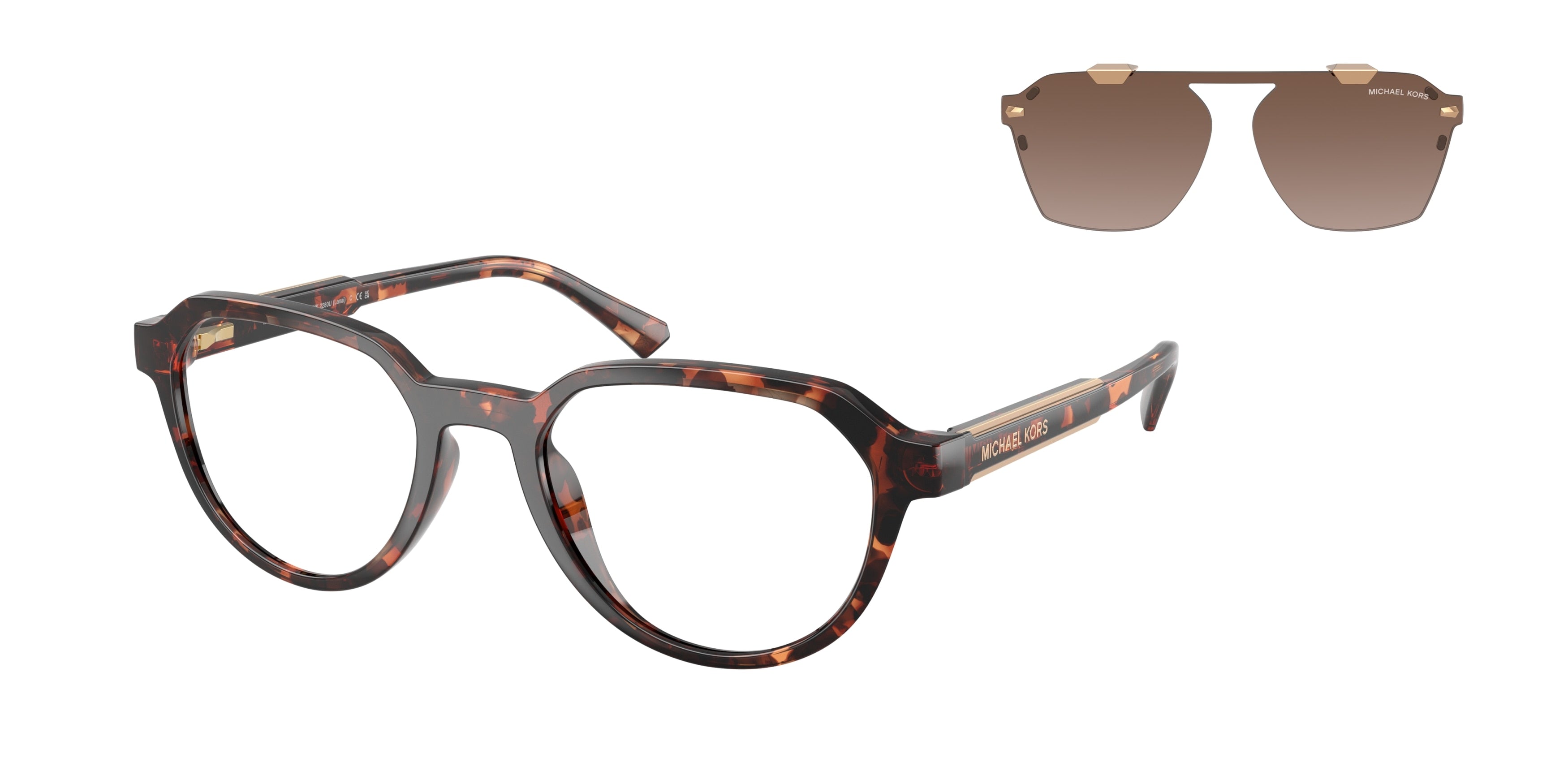 Gafas de Sol Michael Kors Lanai MK2280U Carey Oscuro y Humo Degradé