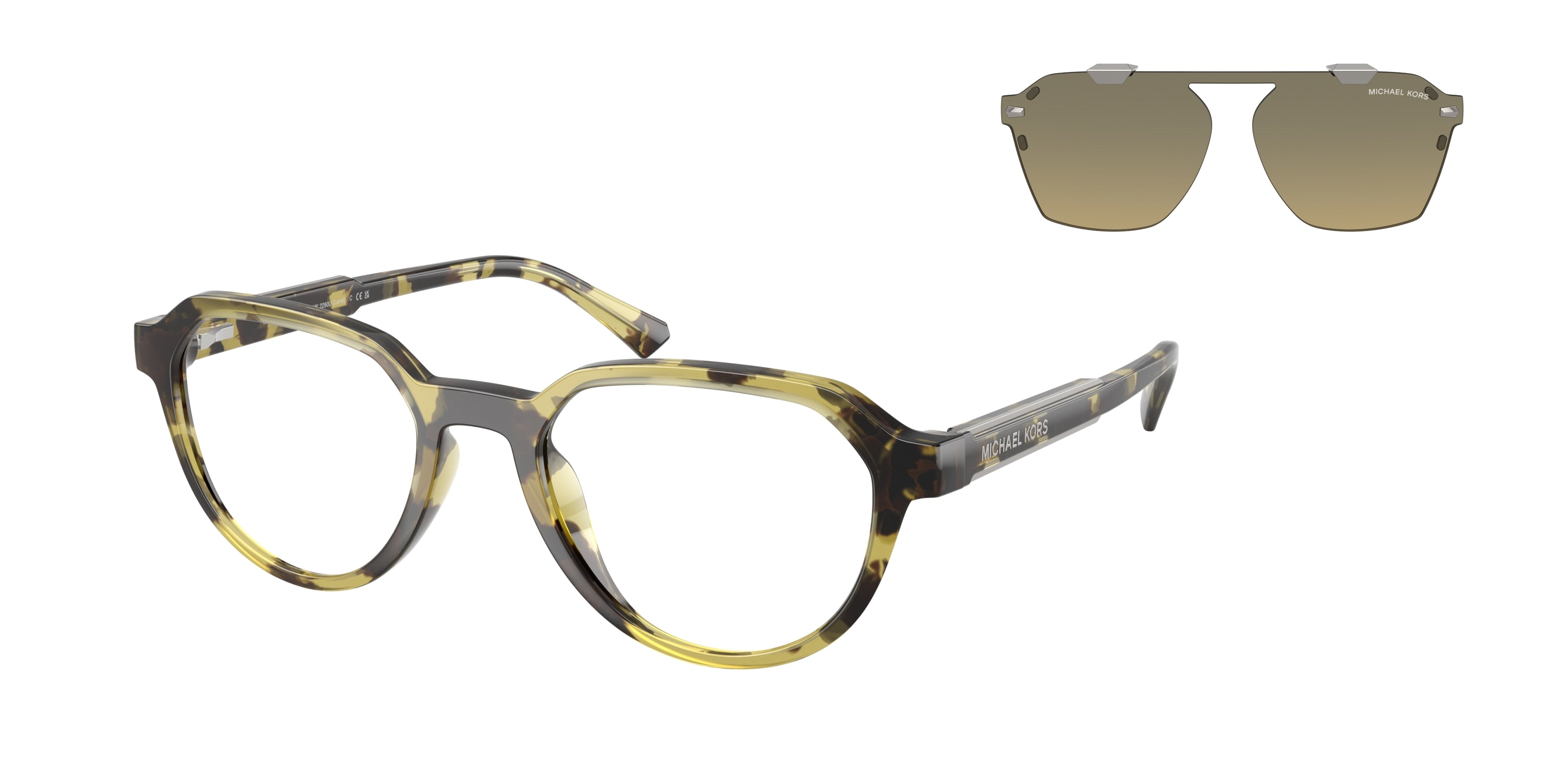 Gafas de Sol Michael Kors Lanai MK2280U Carey Verde Olivo y Verde Olivo Degradé