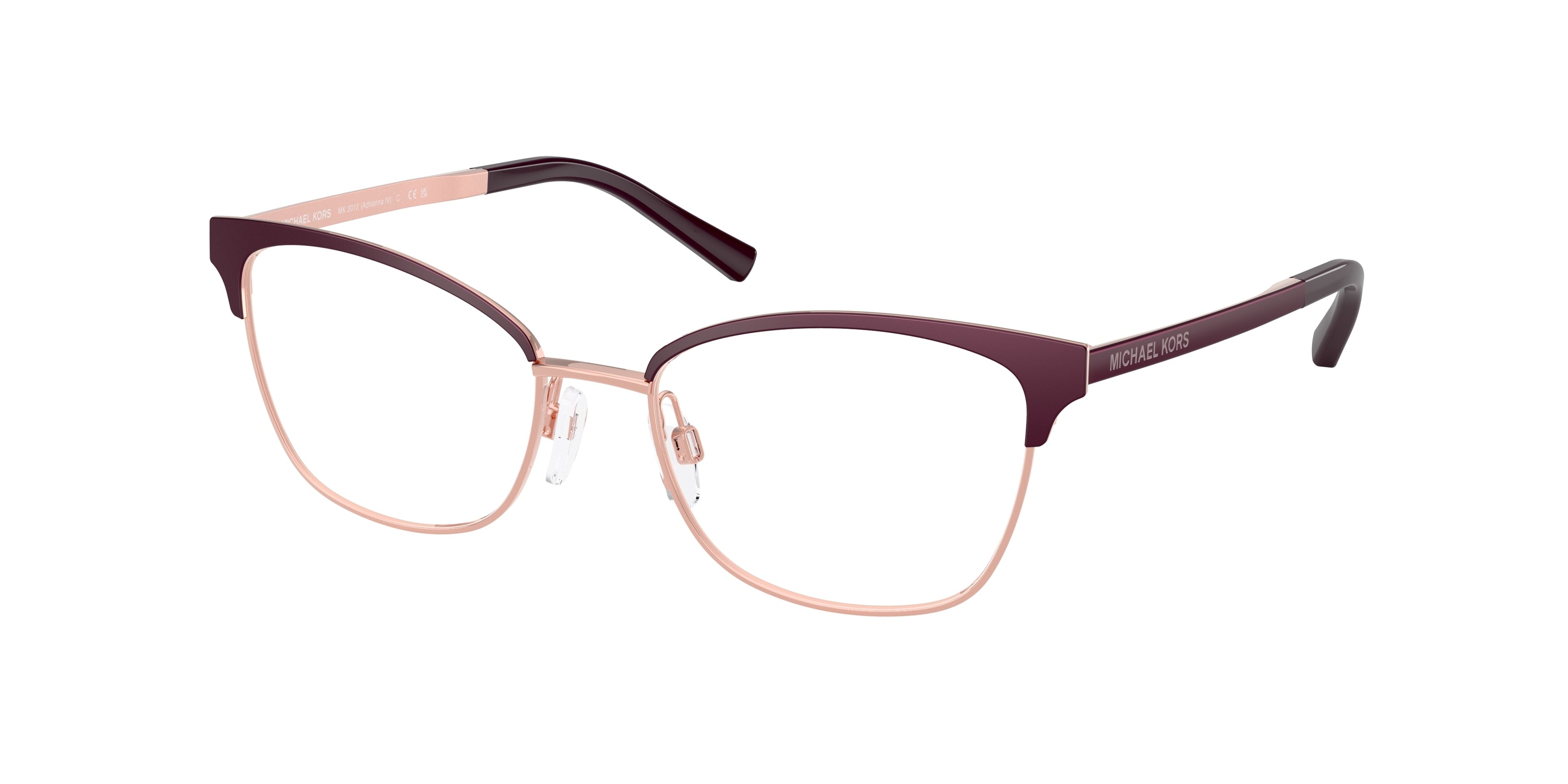 Gafas Oftálmicas Michael Kors Adrianna IV MK3012 Cordobán/Oro Rosa