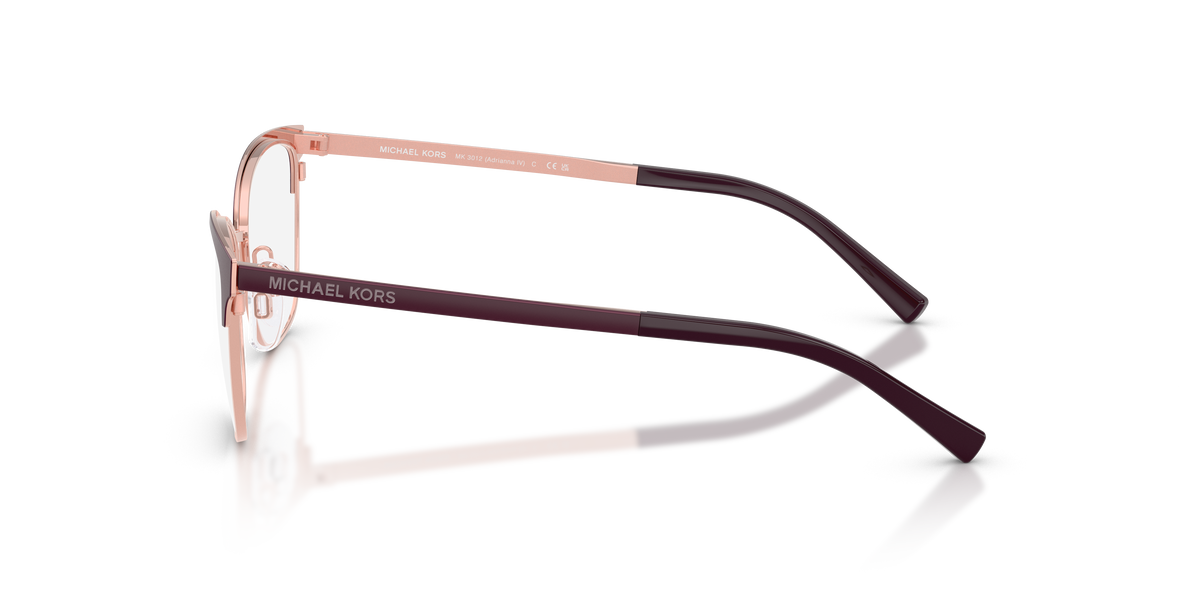 Gafas Oftálmicas Michael Kors Adrianna IV MK3012 Cordobán/Oro Rosa