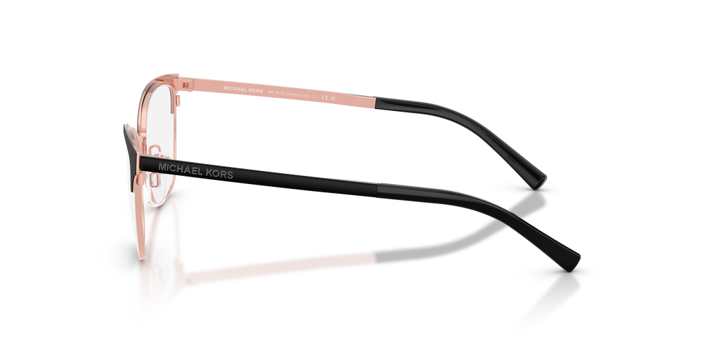 Gafas Oftálmicas Michael Kors Adrianna IV MK3012 Negro Mate/Oro Rosa