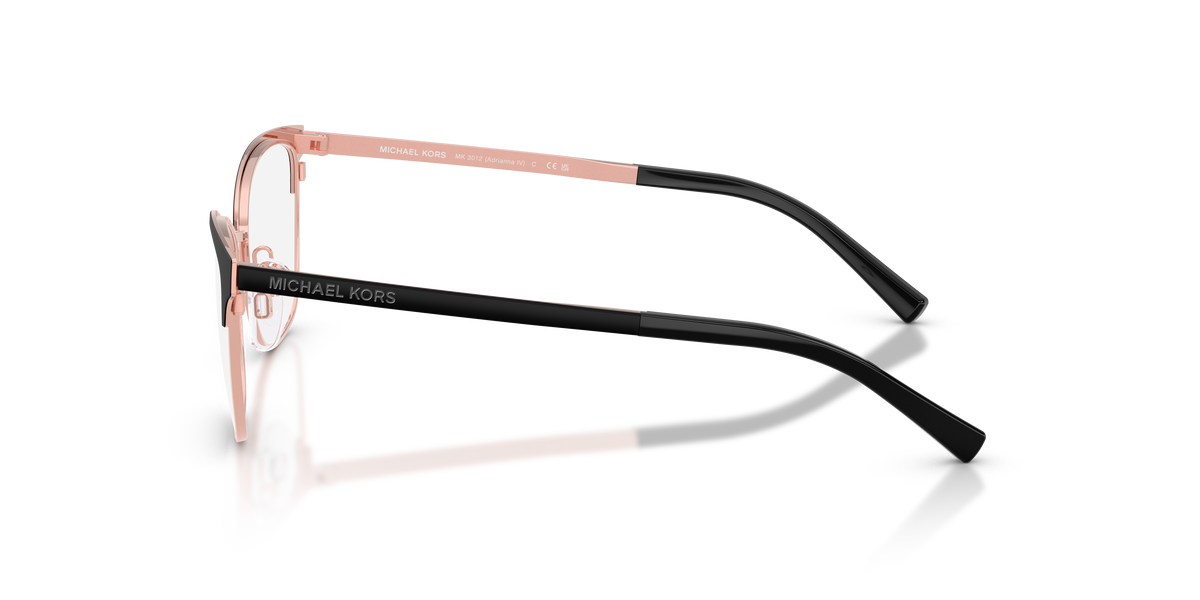 Gafas Oftálmicas Michael Kors Adrianna IV MK3012 Negro Mate/Oro Rosa