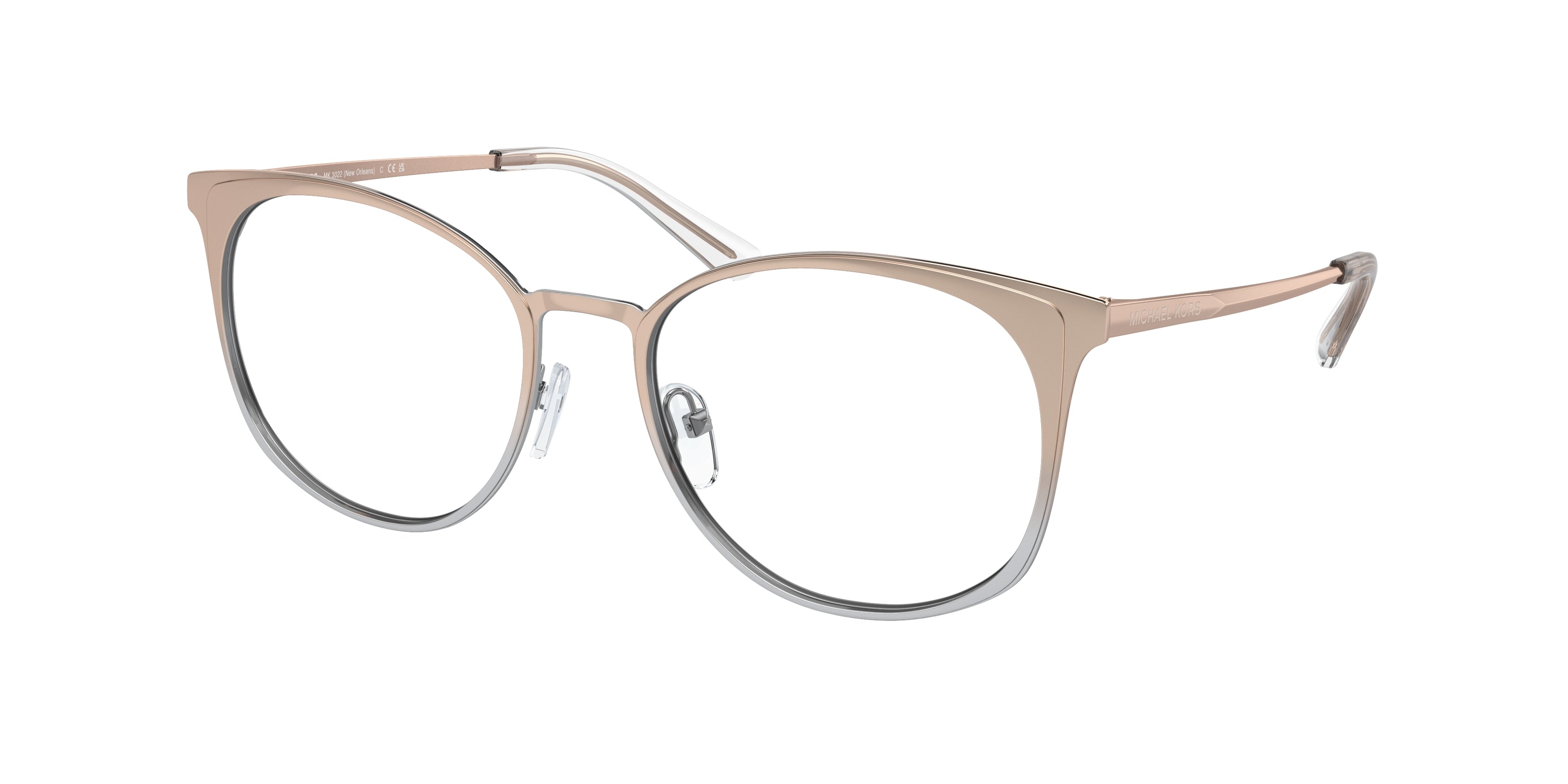 Gafas Oftálmicas Michael Kors New Orleans MK3022 Oro Rosa y Plateado Degradé