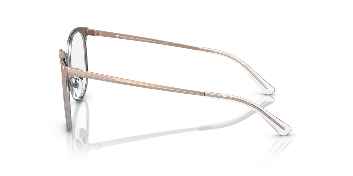 Gafas Oftálmicas Michael Kors New Orleans MK3022 Oro Rosa y Plateado Degradé