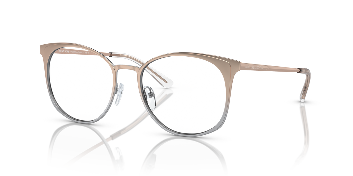 Gafas Oftálmicas Michael Kors New Orleans MK3022 Oro Rosa y Plateado Degradé