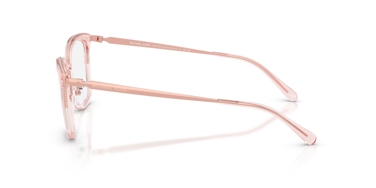Gafas Oftálmicas Michael Kors Coconut Grove MK3032 Oro Rosa/Rosa Traslúcido