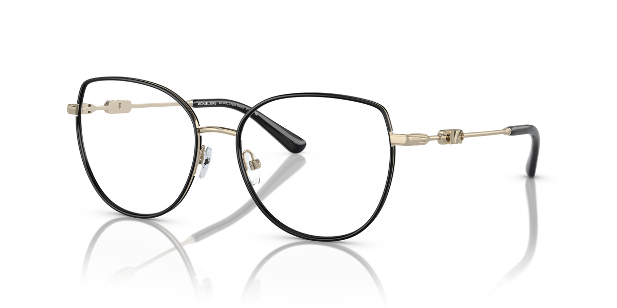 Gafas Oftálmicas Michael Kors Empire Round MK3066J Dorado Claro/Negro