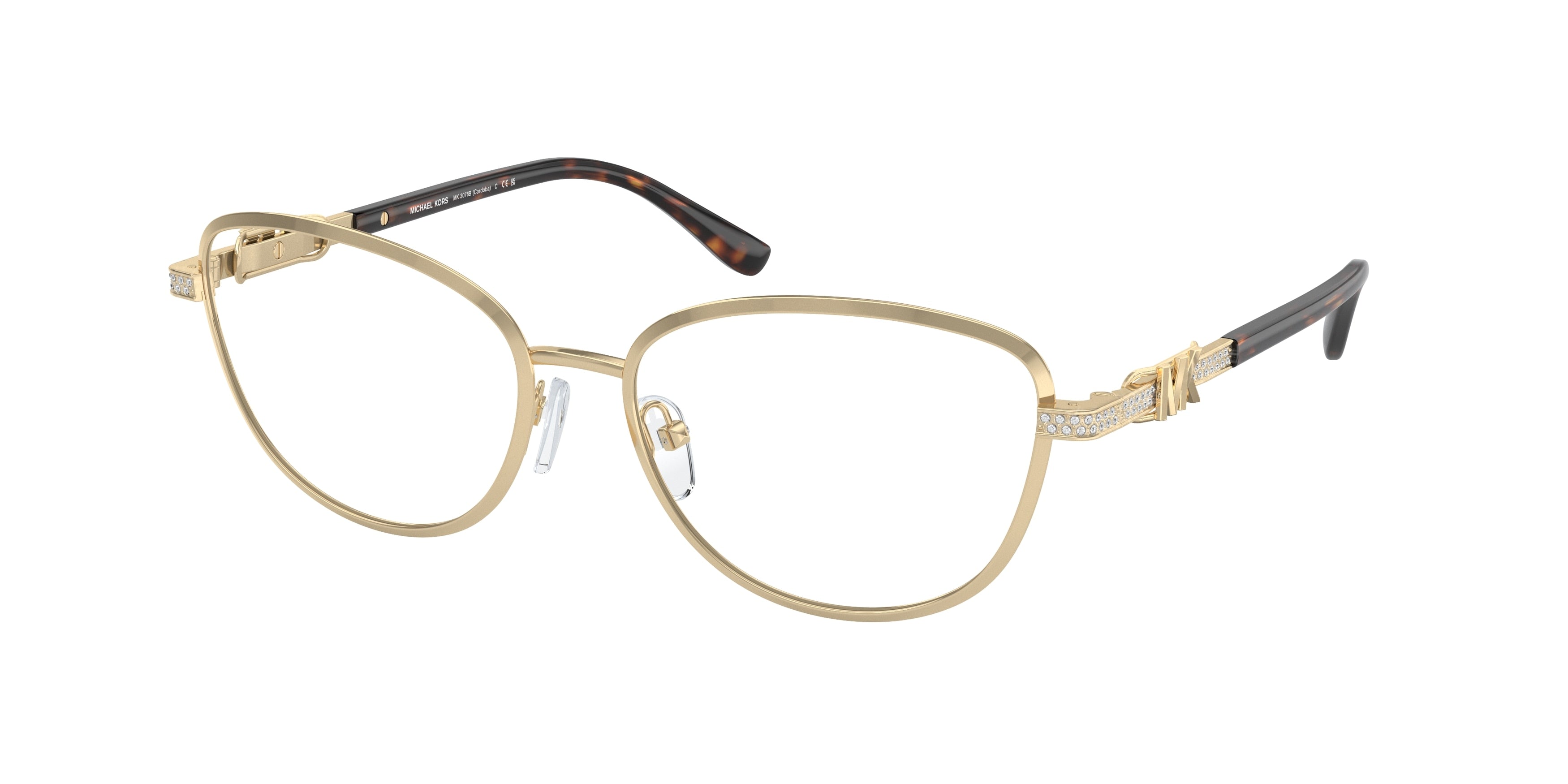 Gafas Oftálmicas Michael Kors Cordoba MK3076B Dorado Claro Brillante