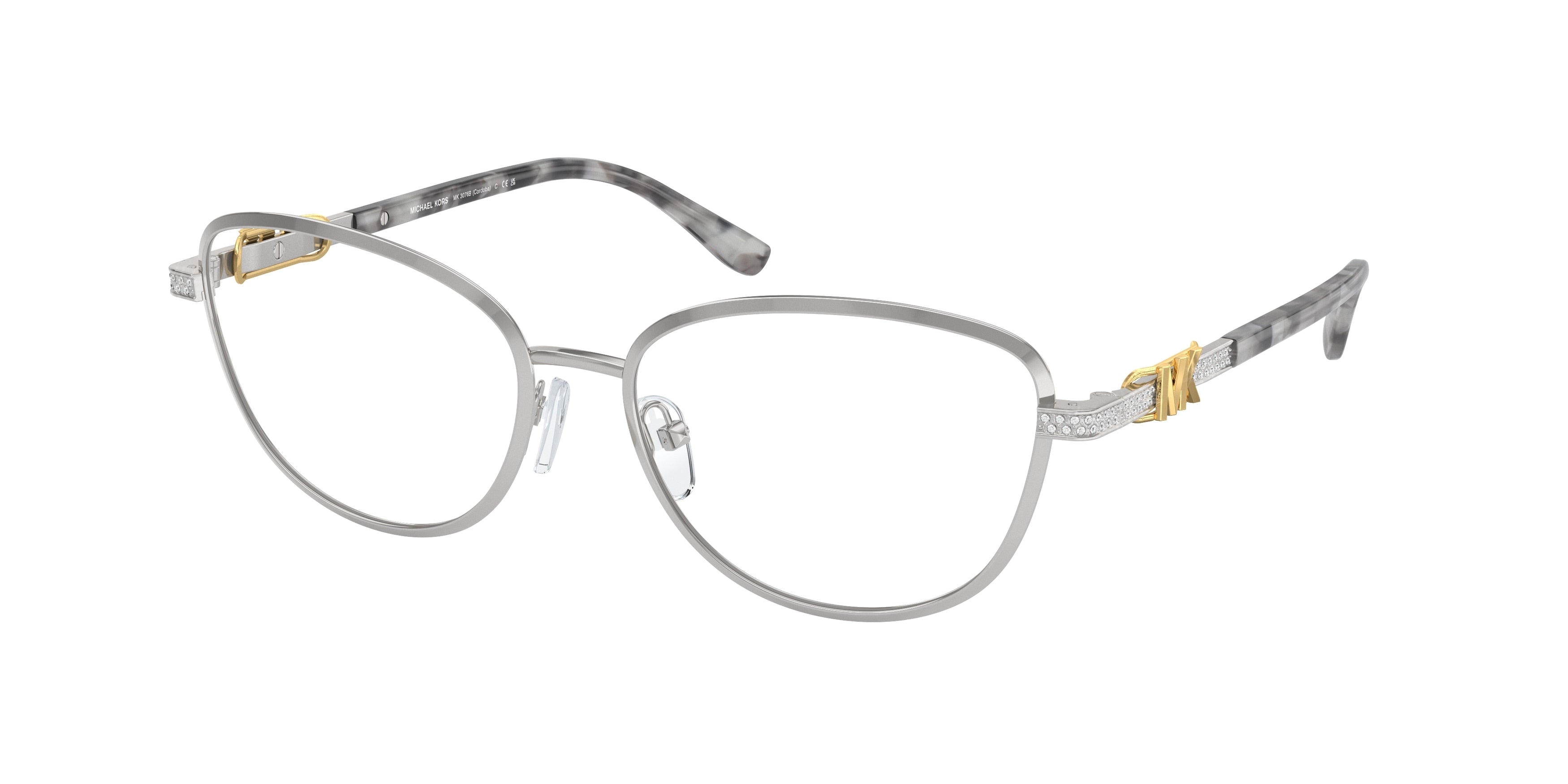 Gafas Oftálmicas Michael Kors Cordoba MK3076B Plateado Brillante