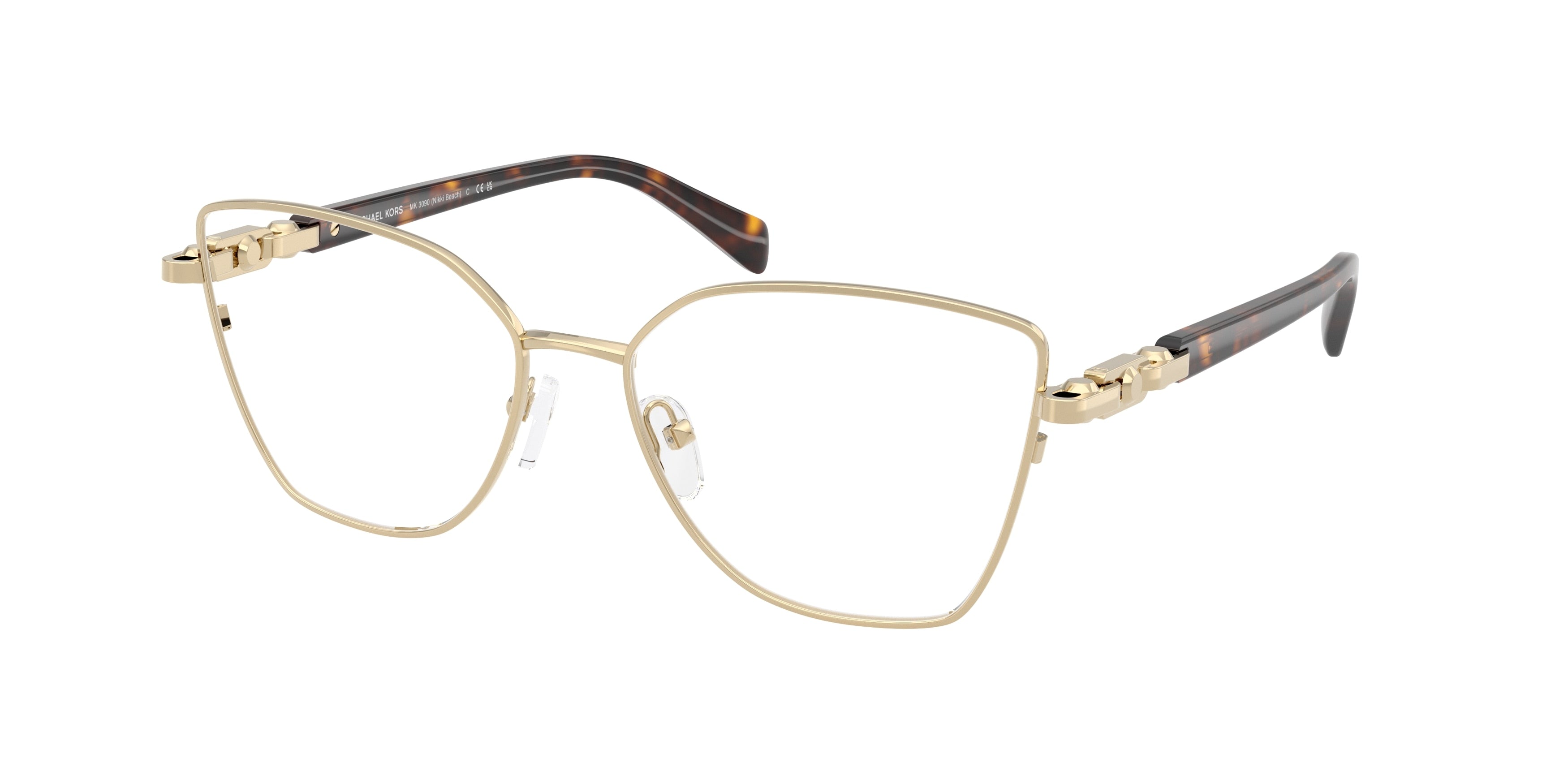 Gafas Oftálmicas Michael Kors Nikki Beach MK3090 Oro claro brillante