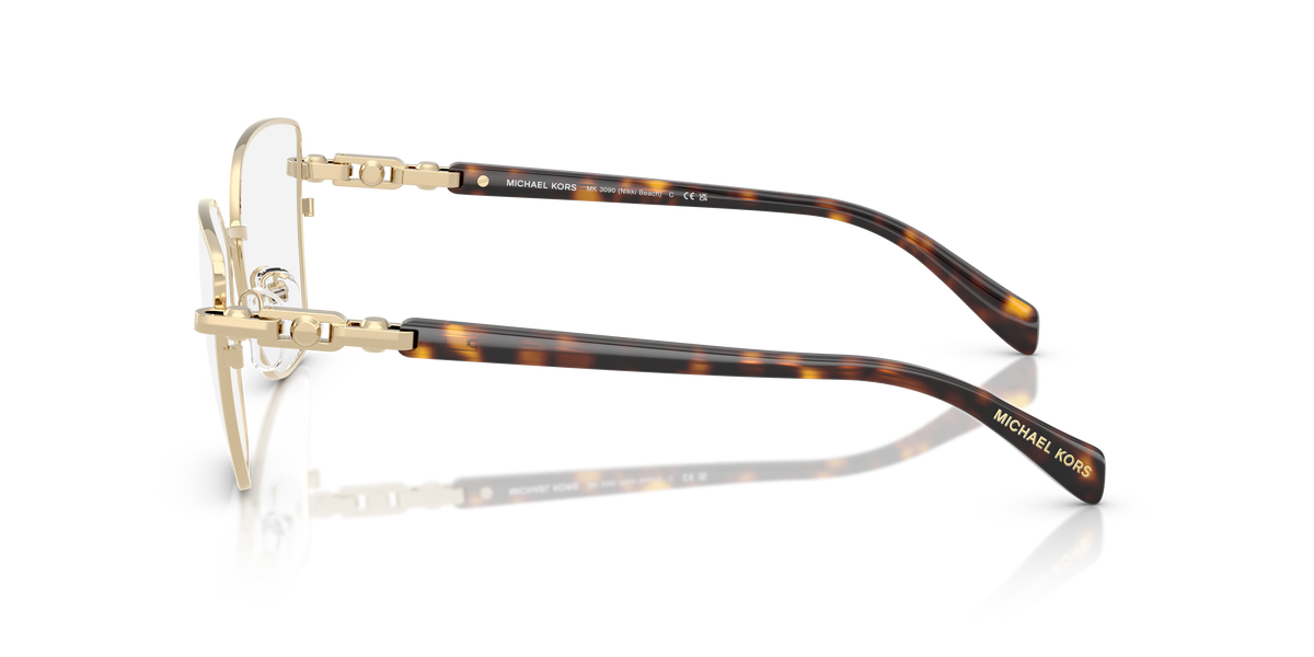Gafas Oftálmicas Michael Kors Nikki Beach MK3090 Oro claro brillante