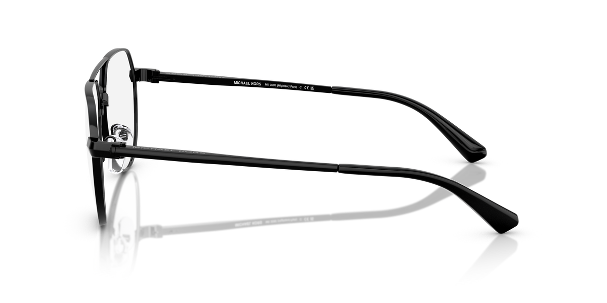 Gafas Oftálmicas Michael Kors Highland Park MK3092 Negro Brillante