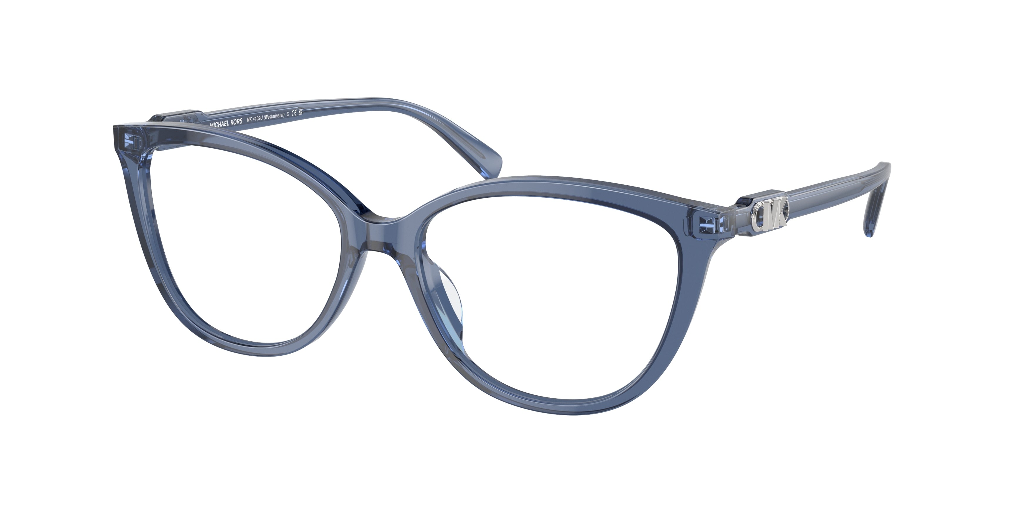 Gafas Oftálmicas Michael Kors Westminster MK4109U Azul Traslúcido