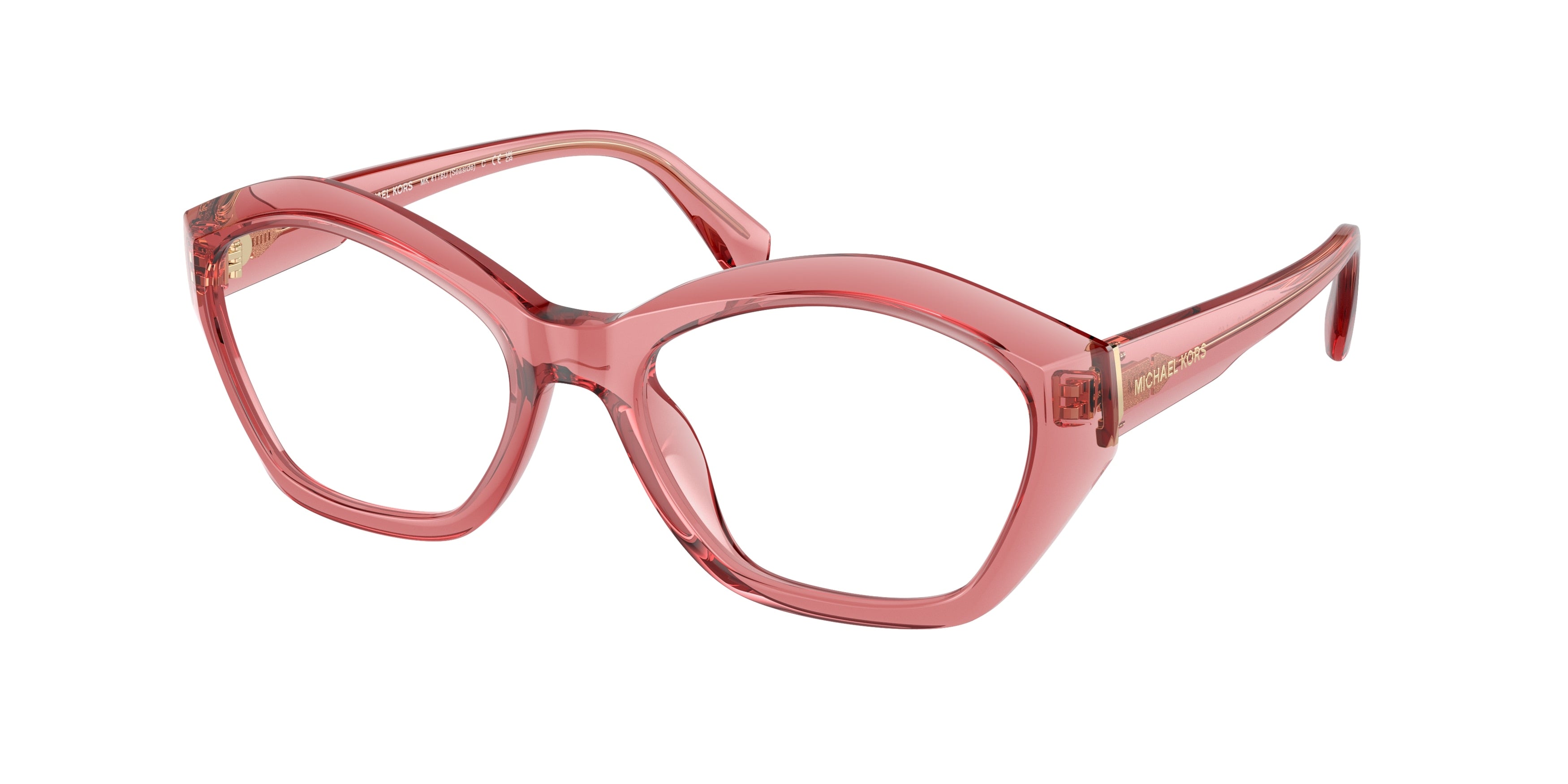 Gafas Oftálmicas Michael Kors Seaside MK4116U Rosáceo traslúcido