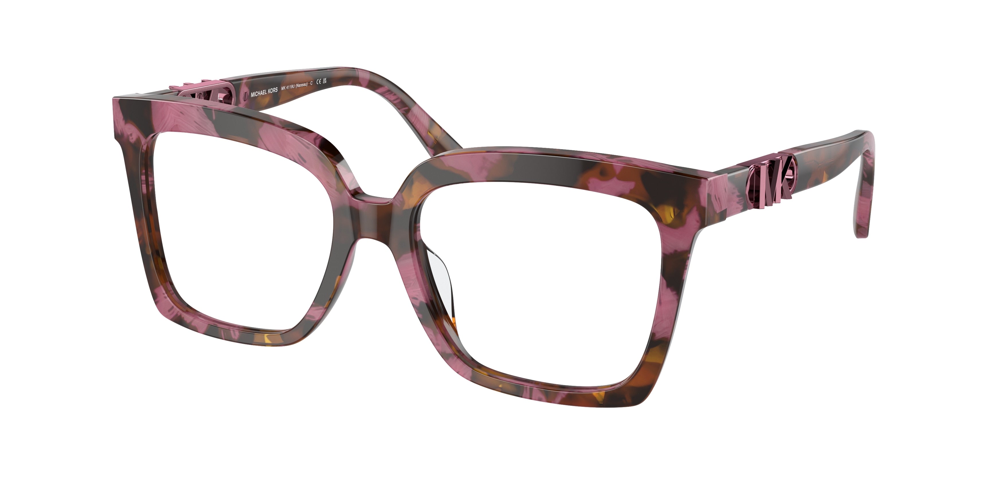 Gafas Oftálmicas Michael Kors Nassau MK4119U Carey estampado ciruela