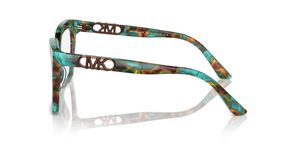 Gafas Oftálmicas Michael Kors Nassau MK4119U Carey estampado turquesa
