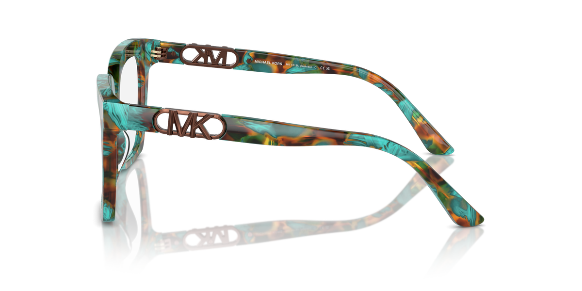Gafas Oftálmicas Michael Kors Nassau MK4119U Carey estampado turquesa